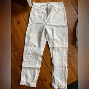 NA-KD cream straight denim, NWOT
